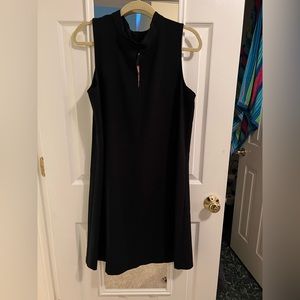 Black knee length shift dress